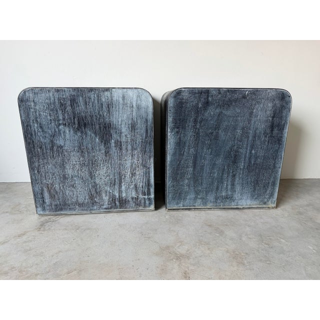 Black Vintage Coastal Pencil Reed Rattan Nightstands With Blackwashed Finish – Pair For Sale - Image 8 of 13