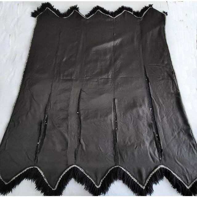 1960s Mid-Century Hand-Embroidered Floral Cross-Stitch Afghan Throw Blanket - 66" X 56" For Sale - Image 5 of 9