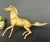 Brass Vintage Brass Horse Sculpture — Large Brass Running Stallion Statue (11" X 8") For Sale - Image 8 of 10