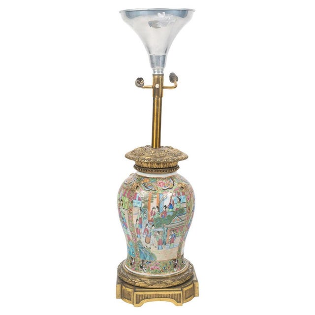 Large Table Lamp in Satsuma Porcelain and Gilt Bronze, 19th Century For Sale - Image 11 of 11