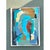 This vintage original abstract painting on canvas presents a dynamic, gestural composition built from confident, layered...