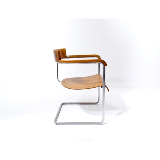Vintage Czech Bauhaus H-128 Armchair by Jindrich Halabala for Up Závody, 1931 For Sale - Image 16 of 18
