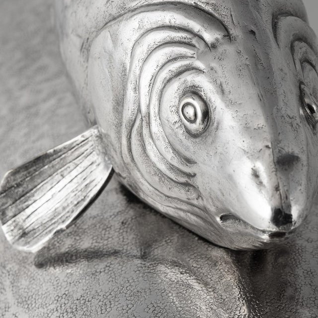 Vintage Italian Silver Plated Serving Platter by Franco Lapini, 1970 For Sale - Image 12 of 16