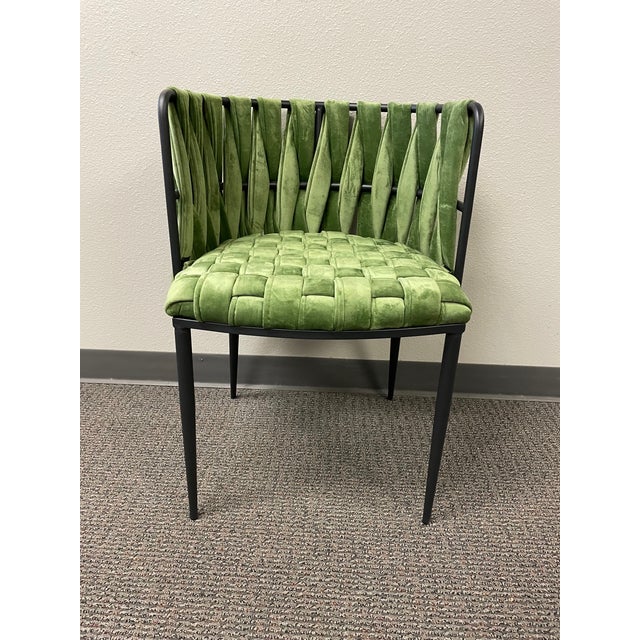Marble Top Dining Table and Chairs in Black, Green and Gold - Set of 7 For Sale In Los Angeles - Image 6 of 10