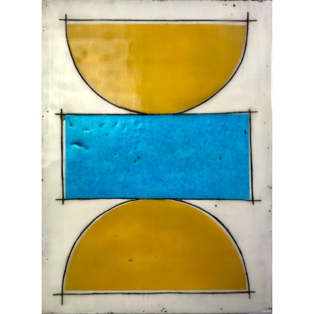 Original Encaustic Mixed Media Installation by Gina Cochran - 9 Panels "Enjoy the Show" For Sale - Image 9 of 11