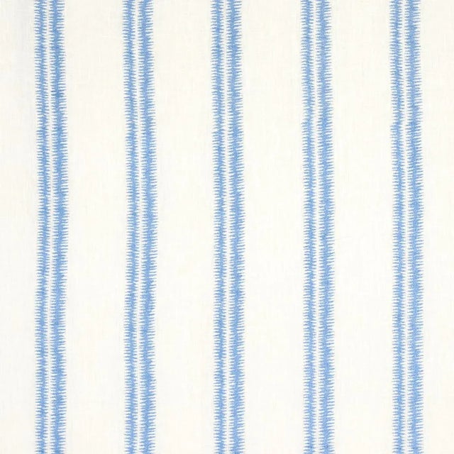 Sample - Schumacher Paloma Embroidery Fabric in Chambray For Sale