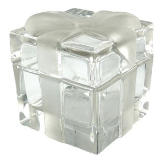 Tiffany & Co. Crystal Gift Box Trinket Dish Jewelry Box For Sale