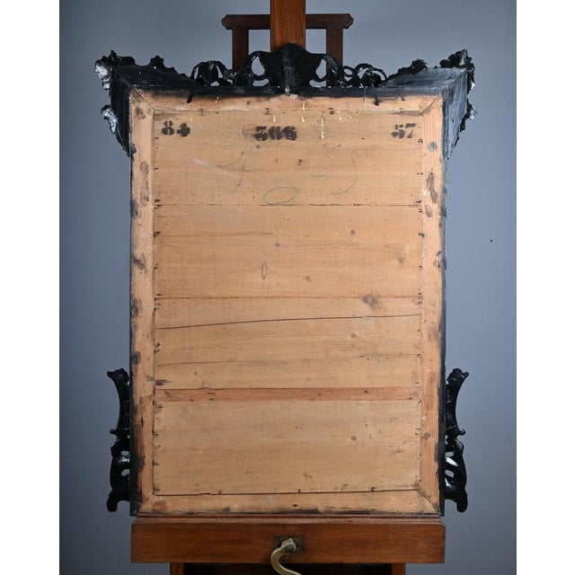 Antique Napoleon III Mirror with Pediment, 1800s For Sale - Image 13 of 15