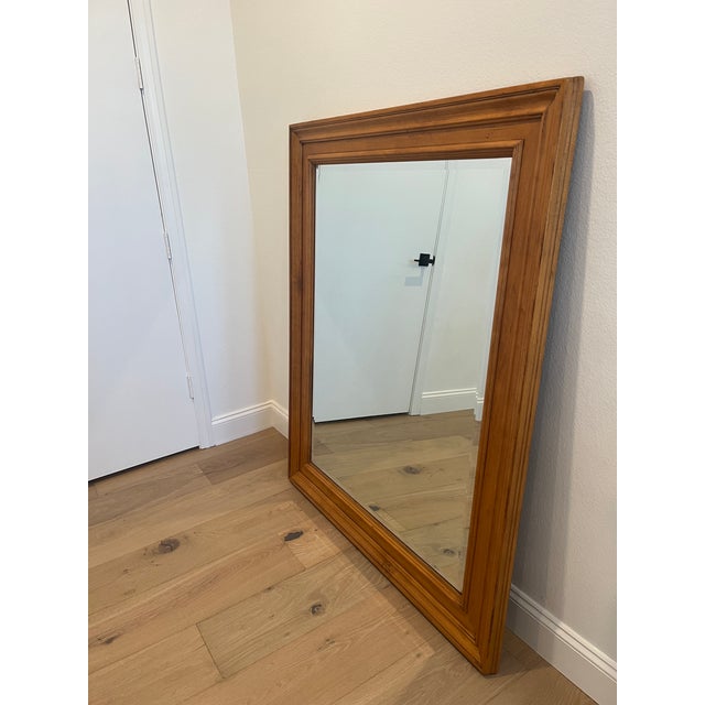 American 1990s American Themes by Drexel Solid Maple Wood Framed Beveled Wall Mirror 606-220-2 For Sale - Image 3 of 12