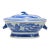 Antique Blue & White Canton Chinese Export Porcelain Miniature Sauce Tureen For Sale
