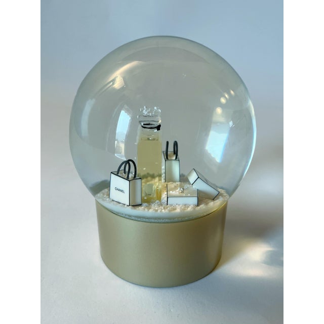 Glass CHANEL Snow Globe For Sale - Image 7 of 10