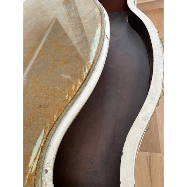 19th Century 19th Century French Painted and Gilt Console Table For Sale - Image 5 of 13