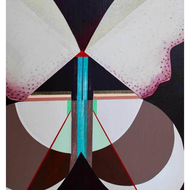 Butterfly #5 by Mary Crane Nutter Acrylic Paint on wood panel with maple frame, 13” x 25 By Mary Crane NutterMary Crane...