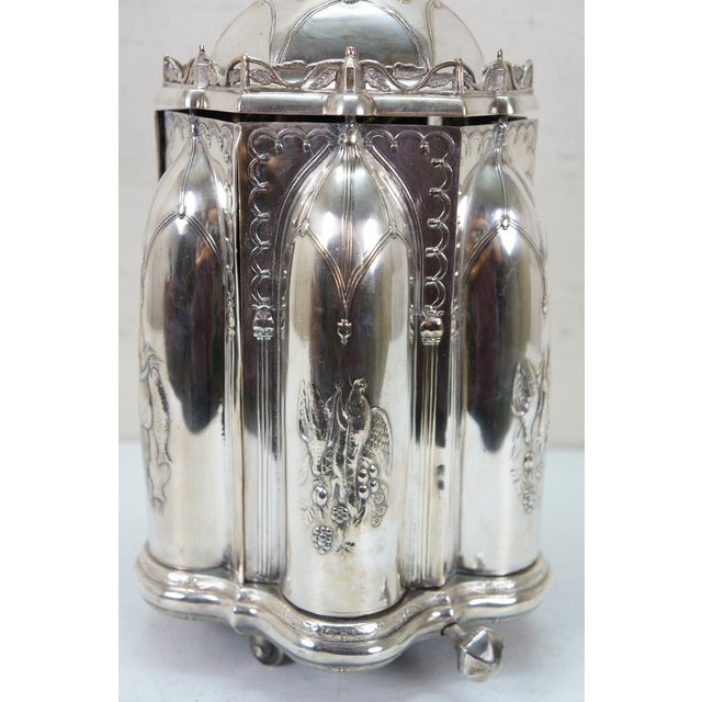 Antique R Gleason & Sons Silverplate Magic Dinner Caster Rotating Cruet Stand For Sale - Image 9 of 16