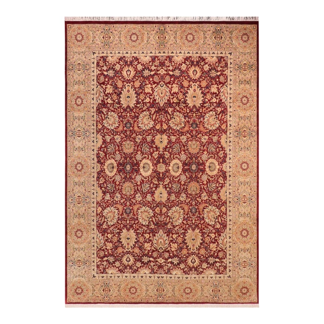 Shabby Chic Pak-Persian Red/Beige Wool Rug - 10'0'' X 14'8'' For Sale