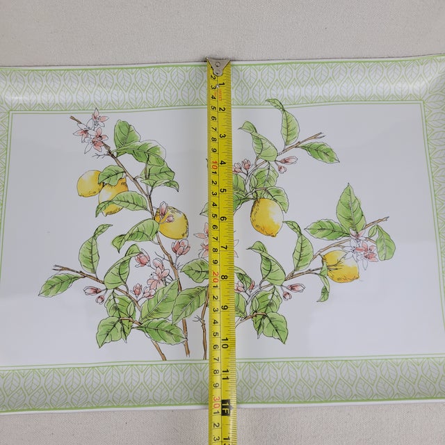Ceramic Williams Sonoma Citron Rectangle Platter Tray Lemon Botanical For Sale - Image 7 of 7