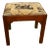 20th Century Wood Stool With Equestrian Scene Tapestry Seat Cushion For Sale