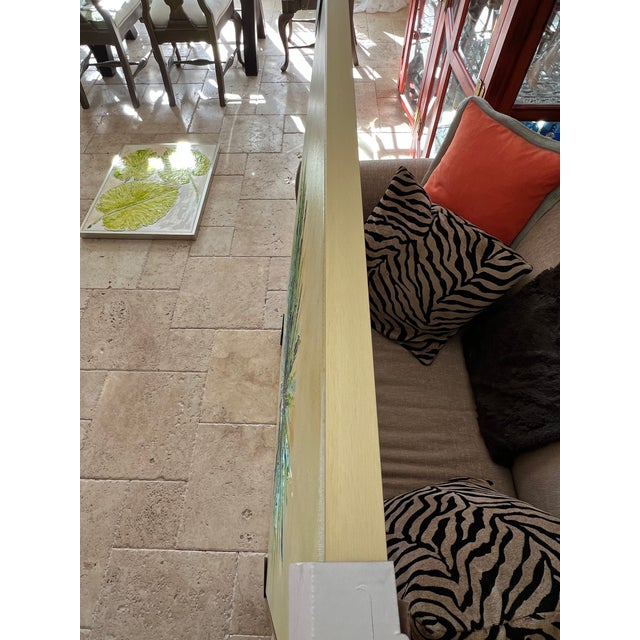 Palm Leaves, “The Peacock”, Designed by Cheryl P. Kohloff For Sale - Image 4 of 9