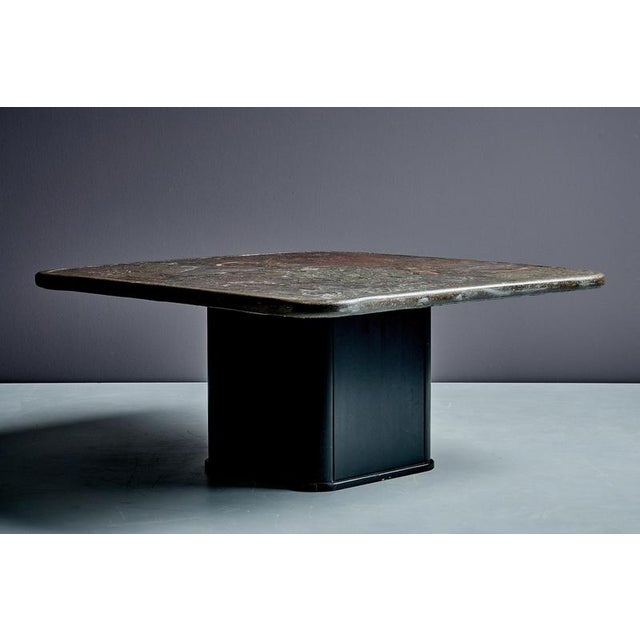 Brutalist Brutalist Stone and Brass Coffee Table attributed to Marcus Kingma, Netherlands, 1986 For Sale - Image 3 of 12