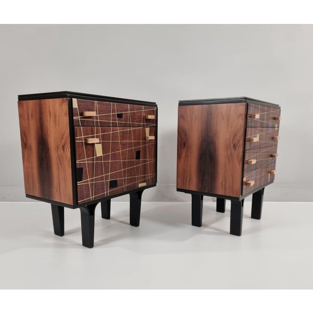 Wood Bedside Tables, 1970s, Set of 2 For Sale - Image 7 of 14