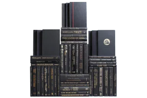 Decorative Books - Onyx & Gold Book Wall - Set of 50 Black Books