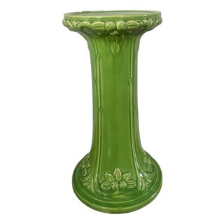 Majolica Green Plant Stand For Sale