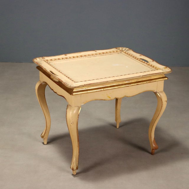 Small Antique Carved Lacquered Beech Table, Italy, 19th Century For Sale - Image 10 of 10