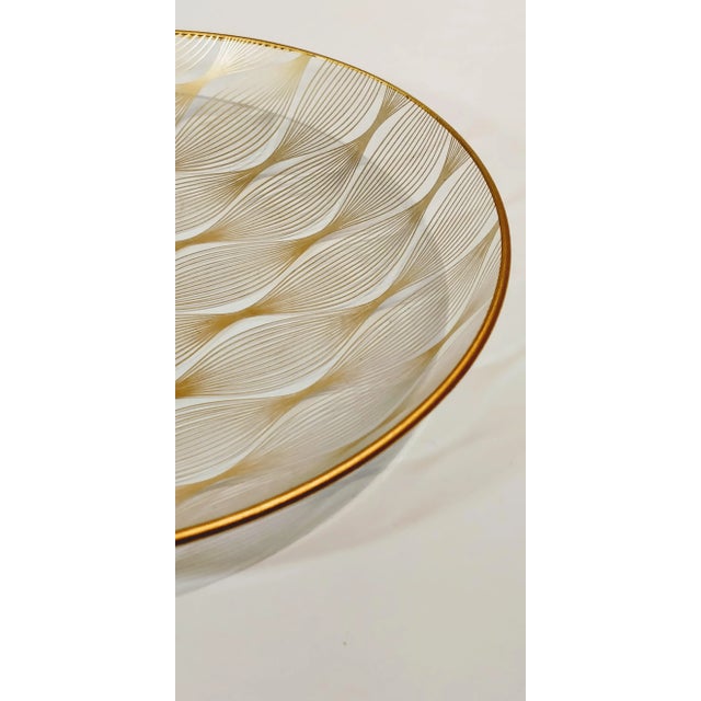 Mid 20th Century Danish Modern Gold Glass Svend Jensen Dish For Sale - Image 5 of 7