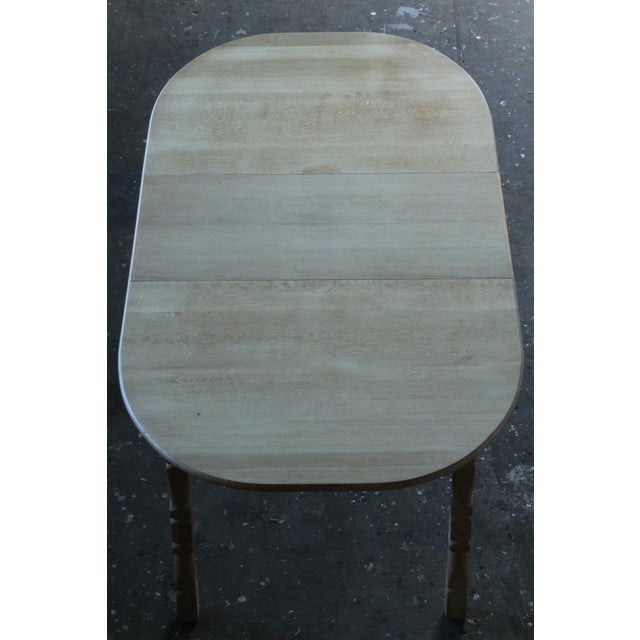 Vintage Scandinavian Oak Extendable Dining Table with Two Leaves in the style of Henning Kjærnulf, 1960s For Sale - Image 14 of 18
