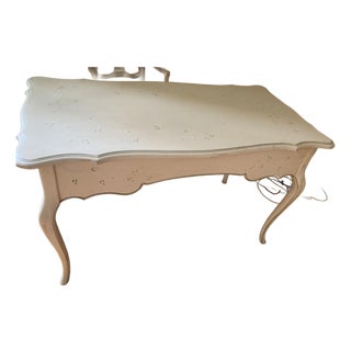 French Country Birchwood Large Desk For Sale