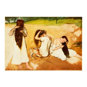 1950s After Edgar Degas "Women Combing Their Hair", First Edition Full-Color Vintage Print