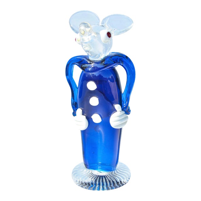 Vintage Archimede Seguso Murano Italian Art Glass Mouse Figurine For Sale