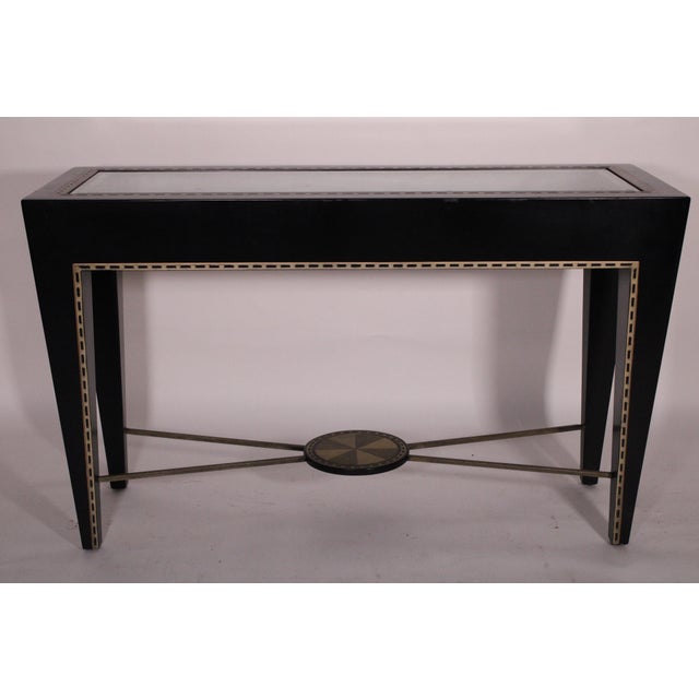 Contemporary Style Black Lacquer Console Table For Sale - Image 4 of 11