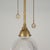 Art Deco Holophane Glass and Aged Brass Pendants, 1920s, Set of 2 For Sale - Image 11 of 18
