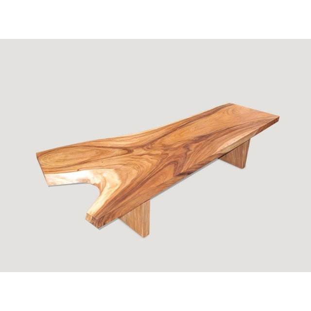 Andrianna Shamaris Live Edge Suar Wood Dining Table For Sale - Image 4 of 5