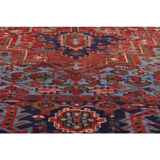 Late 19th Century Late 19th Century Persian Heriz Rug, 09'05 X 12'02 For Sale - Image 5 of 10