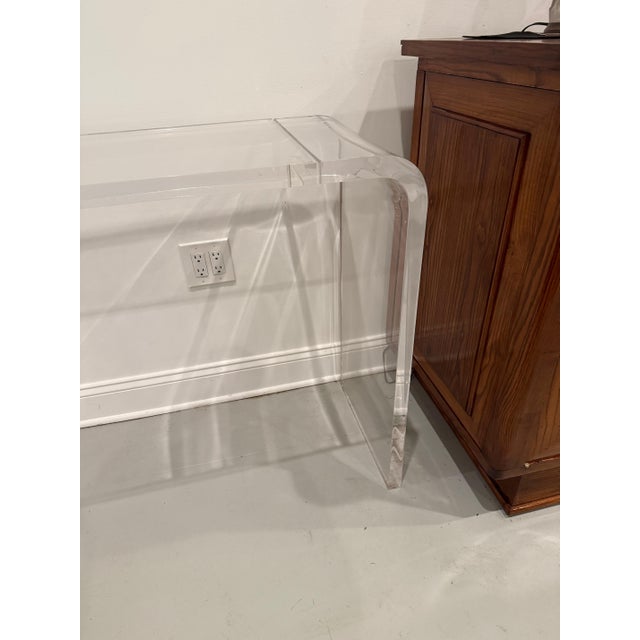 Lucite Console Table For Sale - Image 4 of 10