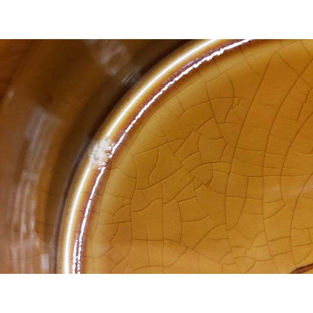 Vintage Sarrequemines Ceramic Bowl, French, Glazed Finish, Fish Motif For Sale In New Orleans - Image 6 of 6