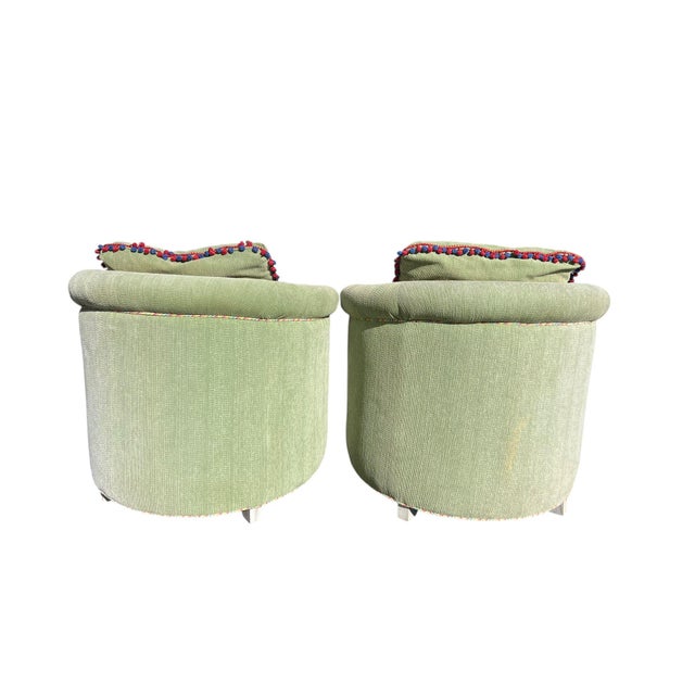 2000 - 2009 Huffman Koos Custom Upholstered Club Chairs For Sale - Image 5 of 8