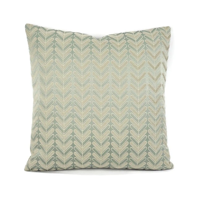 Textile Manuel Canovas Bonson in Celadon Pillow Cover For Sale - Image 7 of 7