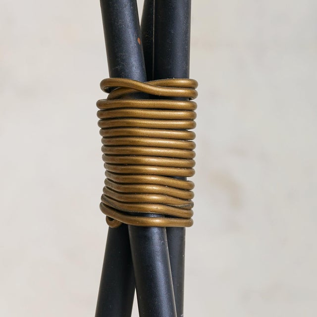 Italian 3-Arm Metal Star Motifs Floor Lamp in the Manner of Stilnovo, 1950s For Sale In Chicago - Image 6 of 9