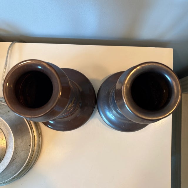 Pair of Bretby Art Nouveau Vases With a Floral/Bird Design For Sale - Image 9 of 11