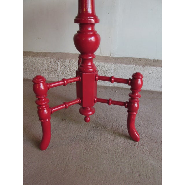 Vintage Painted Regency Style Round Pedestal Table Circa 1930 For Sale - Image 4 of 8