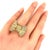 This authentic vintage bow ring is crafted in solid 14k yellow and white gold and features an elaborate frilled bow design...