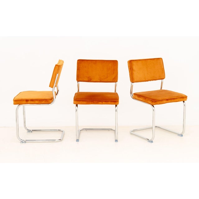 Knoll Knoll Style Velvet Upholstered Chairs, 6 For Sale - Image 4 of 11