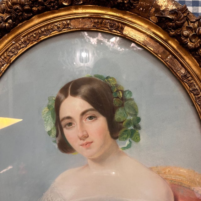 Edmond Jewrin, Portrait of a Young Nobleman, 1843, Pastel on Paper For Sale - Image 13 of 18
