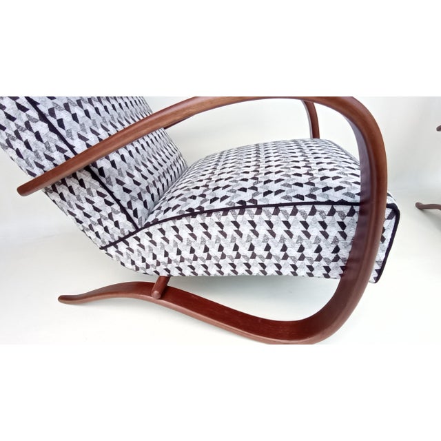 Wood H-269 Armchairs by Jindrich Halabala for Up Zavody, 1930s, Set of 2 For Sale - Image 7 of 14