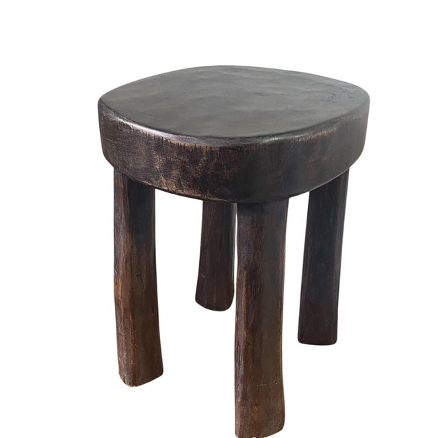 African African Vintage Carved Wood Milk Stool Hehe Gogo People Tanzania 10.5" H For Sale - Image 3 of 7