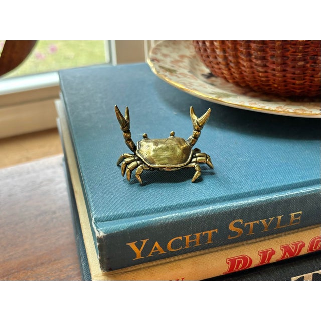 Late 20th Century Small Brass Helpful Crab Pencil Holder For Sale - Image 5 of 10