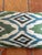 Traditional Silk Green and Blue Ikat Pillow For Sale - Image 3 of 7